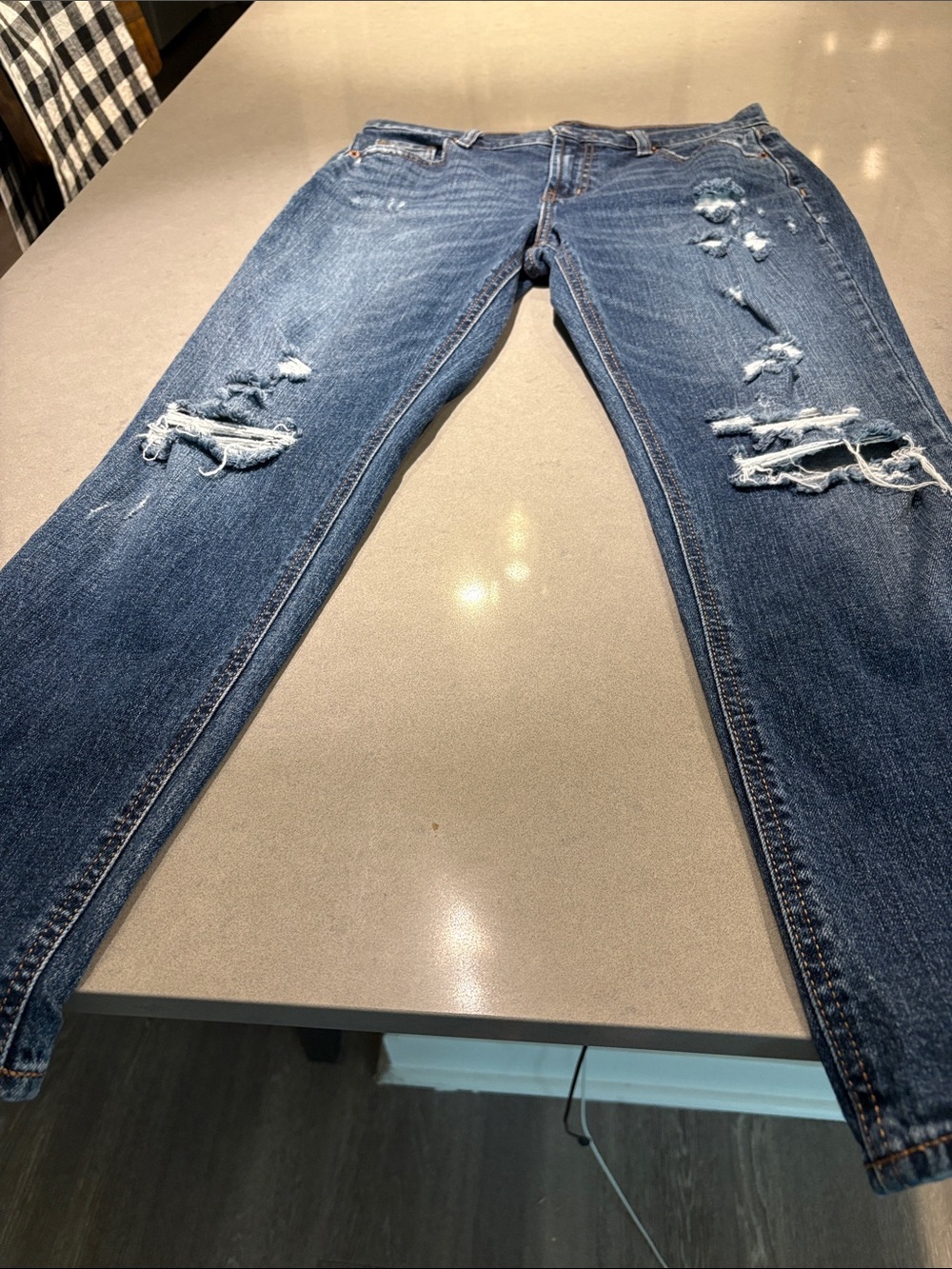 Old Navy Women's Skinny Ripped Blue Jeans
